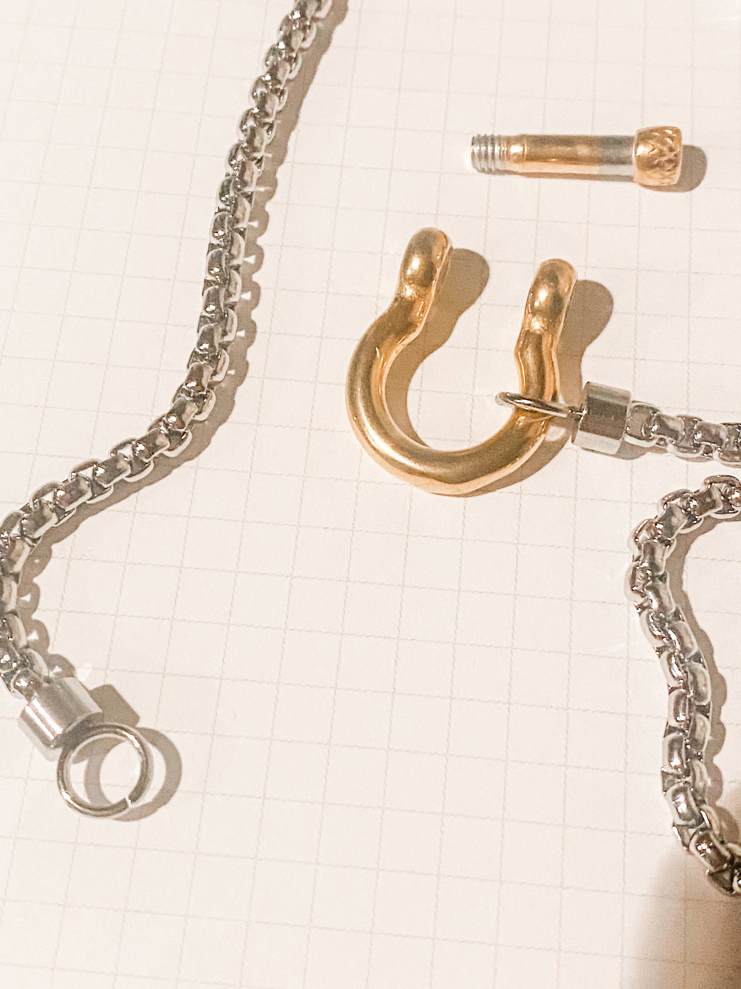 Carabiner Horse Bit Charm Necklace