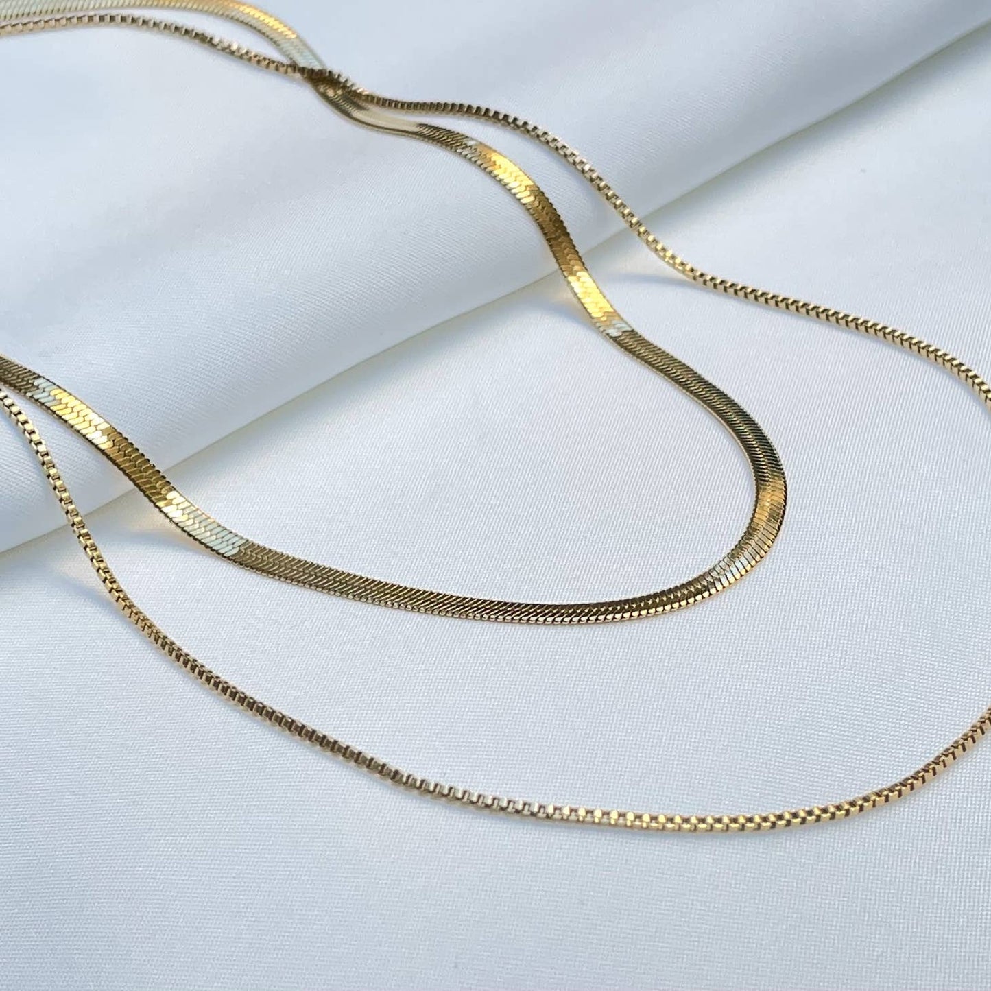 Stacked Herringbone Necklace