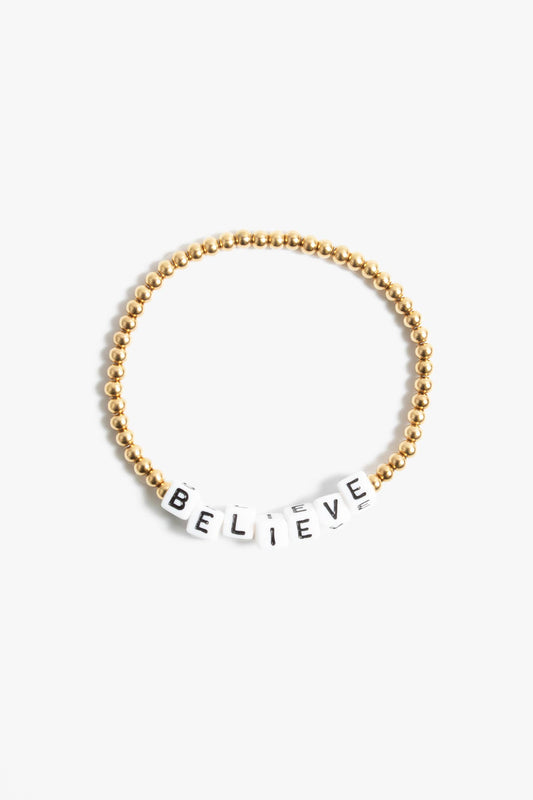 Believe Beaded Bracelet